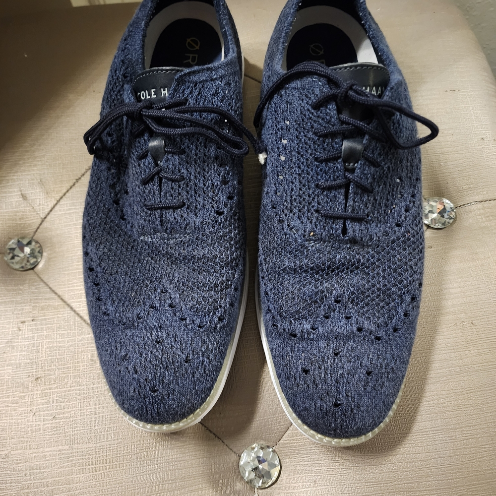Cole Haan Origonal Grand Men's Navy Knit Oxford Shoes